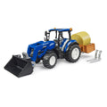 TRACTOR NEW HOLLAND T5.120 CU INCARCATOR FRONTAL DETASABIL LADA PENTRU BASCULAT BALOTI SI FURCI - BRUDER (BR02187)