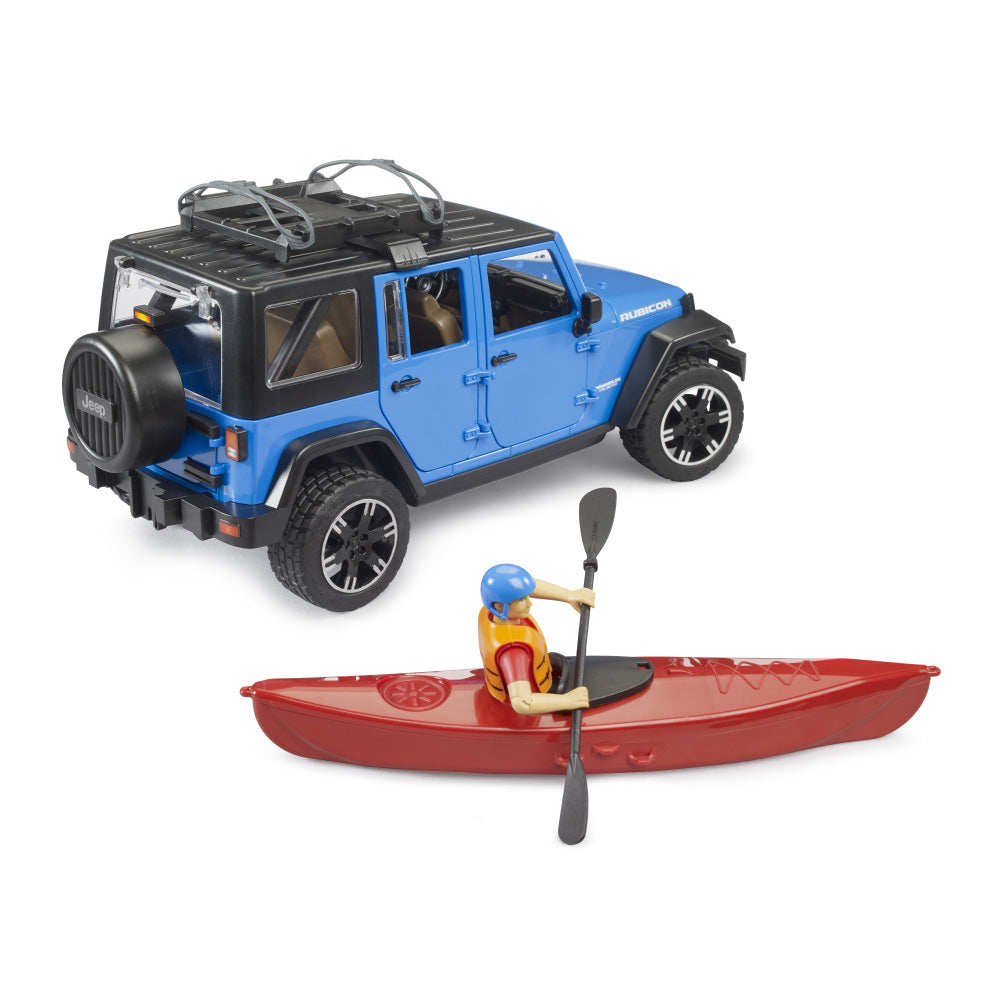 JEEP WRANGLER RUBICON UNLIMITED CU CAIAC SI FIGURINA - BRUDER (BR02529)