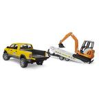 MASINA RAM 2500 CU REMORCA SI MINI EXCAVATOR - BRUDER (BR02546)