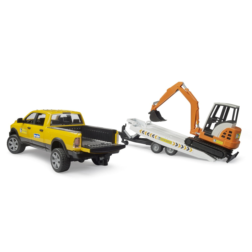 MASINA RAM 2500 CU REMORCA SI MINI EXCAVATOR - BRUDER (BR02546)