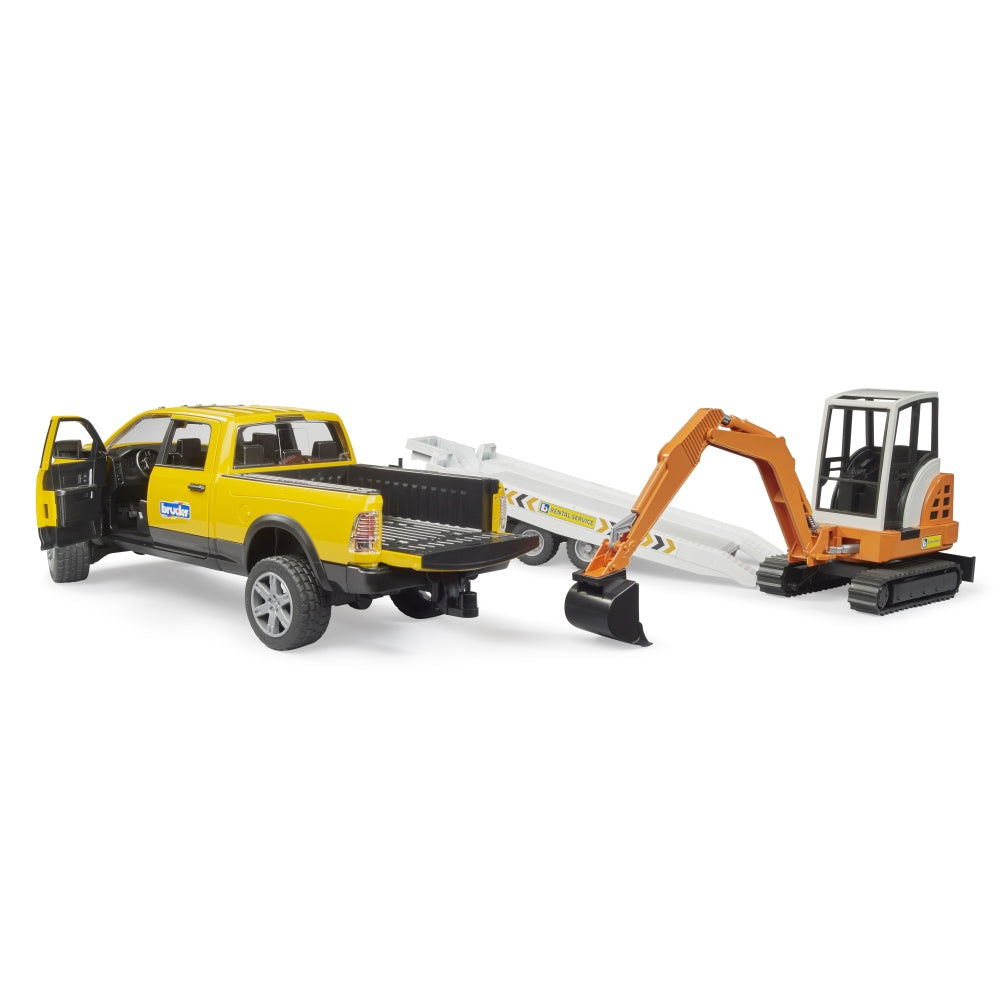 MASINA RAM 2500 CU REMORCA SI MINI EXCAVATOR - BRUDER (BR02546)