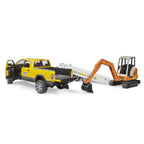 MASINA RAM 2500 CU REMORCA SI MINI EXCAVATOR - BRUDER (BR02546)