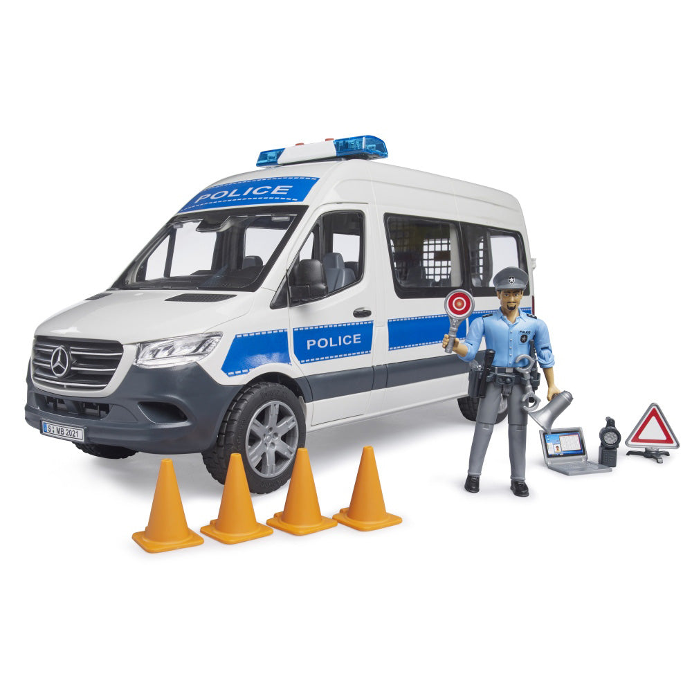 DUBA DE POLITIE MERCEDES BENZ CU POLITIST - BRUDER (BR02683)