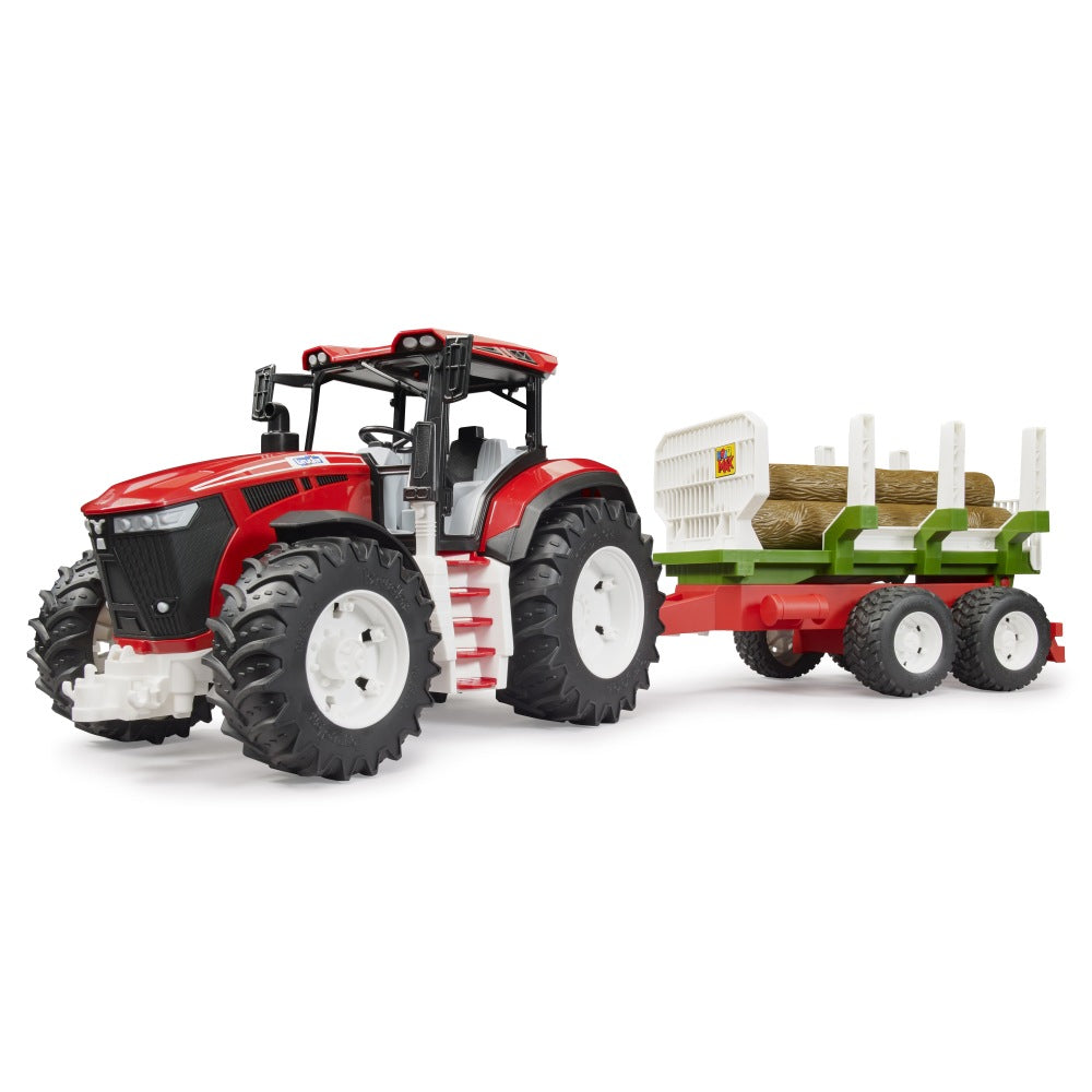 TRACTOR ROADMAX CU REMORCA FORESTIERA SI 3 BUSTENI - BRUDER (BR03453)