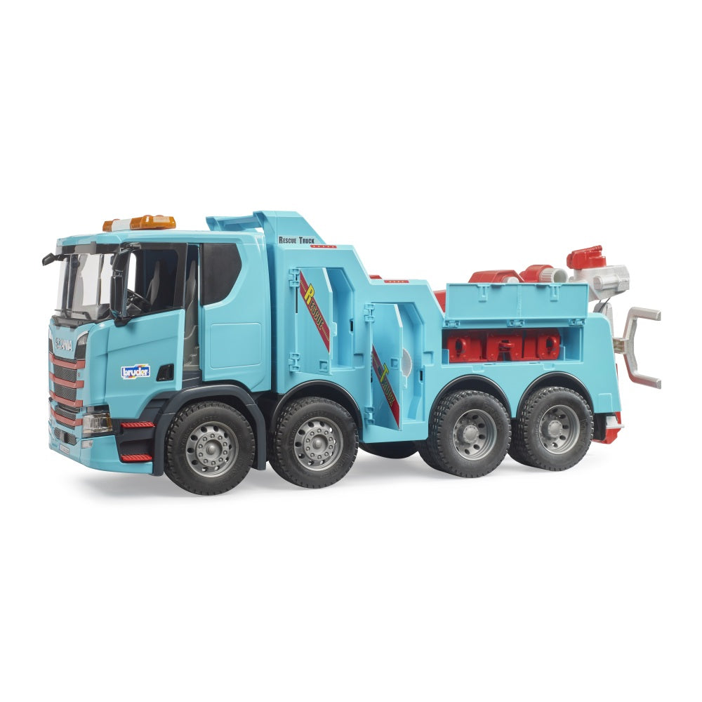 CAMION SCANIA SUPER 560R PENTRU TRACTARI GRELE CU LUMINA SI SUNET - BRUDER (BR03553)