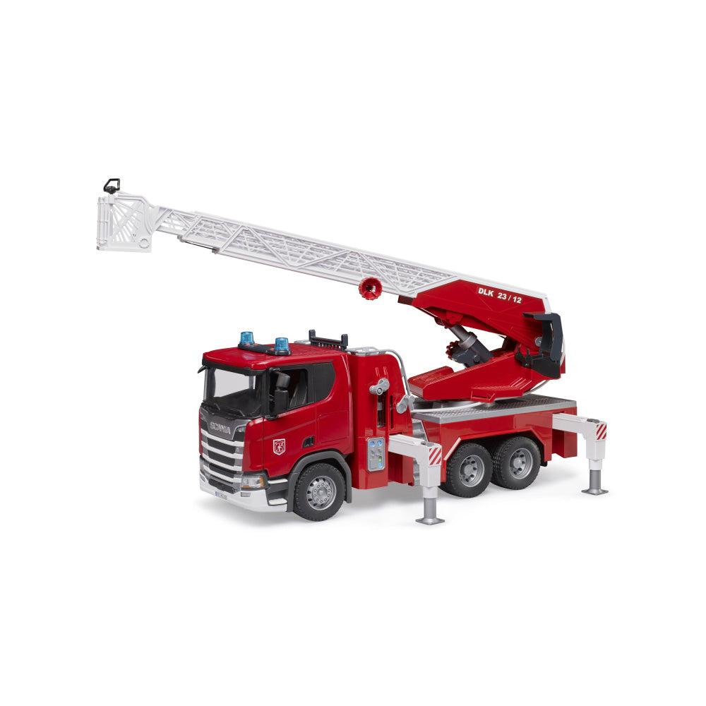 FIRE TRUCK SCANIA SUPER 560R WITH LADDER WATER PUMP AND SIREN - BRUDER (BR03591)