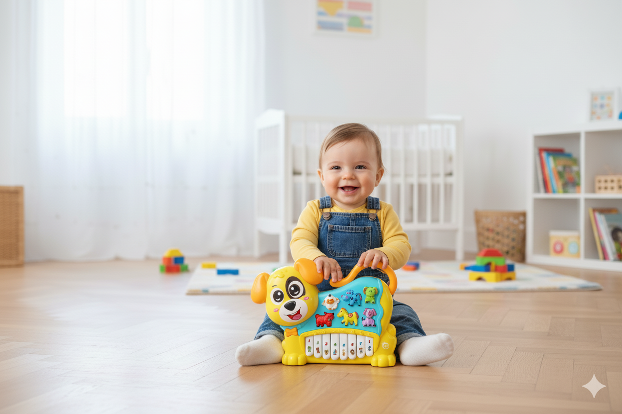 OMIDA MUZICALA, CU TASTE PIAN SI SUNETE ANIMALE DE LA FERMA - GLOBO (GL05643)