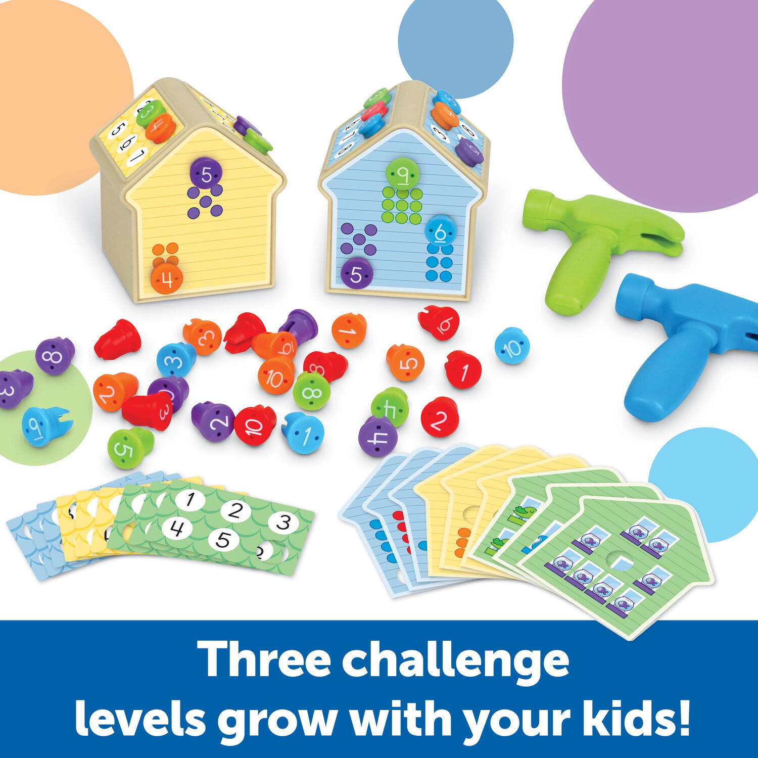 JOC MATEMATIC - CONSTRUIM CASUTE - LEARNING RESOURCES (LER3063) - Libelula Vesela - Jucarii