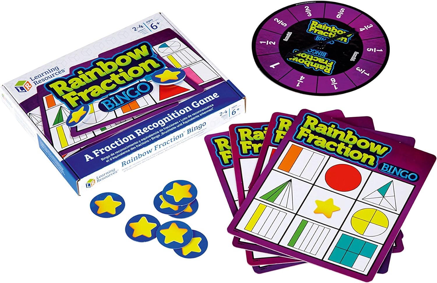 JOC BINGO - CURCUBEUL FRACTIILOR - LEARNING RESOURCES (LSP0620-UK) - Libelula Vesela - Jucarii