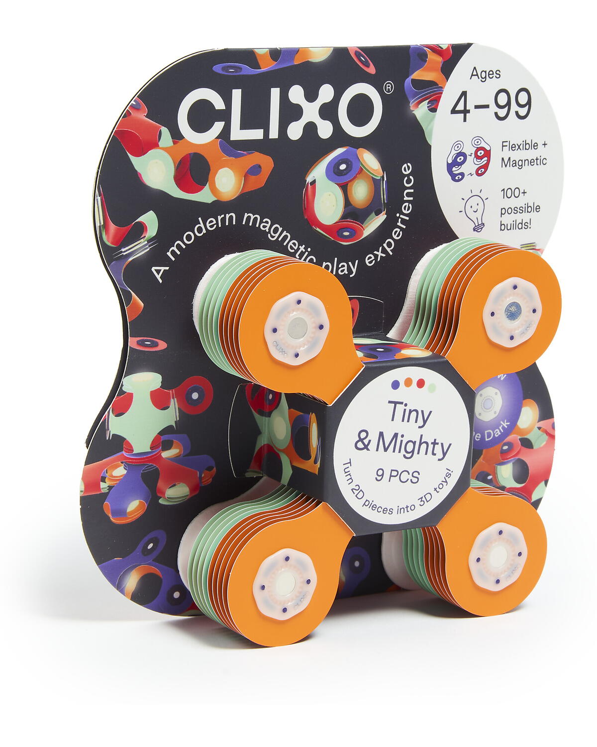 CLIXO® JOC MAGNETIC DE CONSTRUIT - TINY & MIGHTY - SPATIUL COSMIC (9 PIESE) - CLIXO (CL-MITY-SP-2)