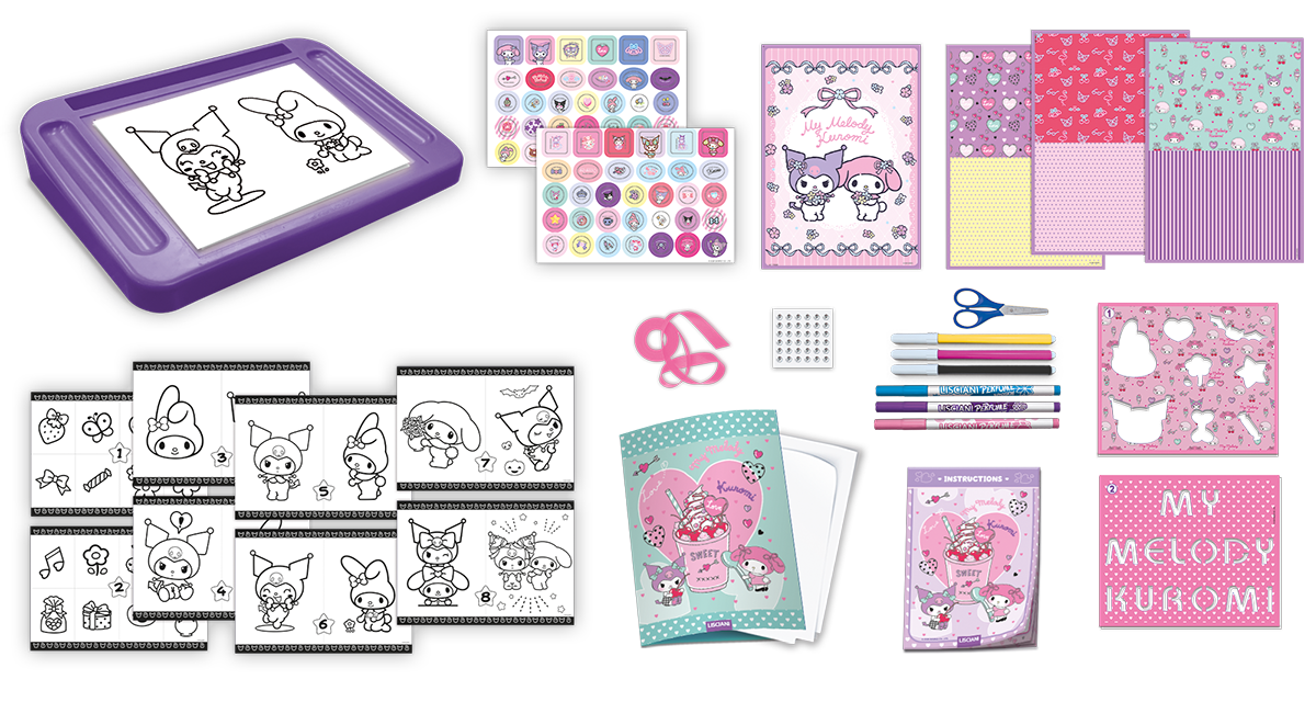 TABLITA DE DESEN CU LUMINI - MY MELODY & KUROMI - LISCIANI (L119684)