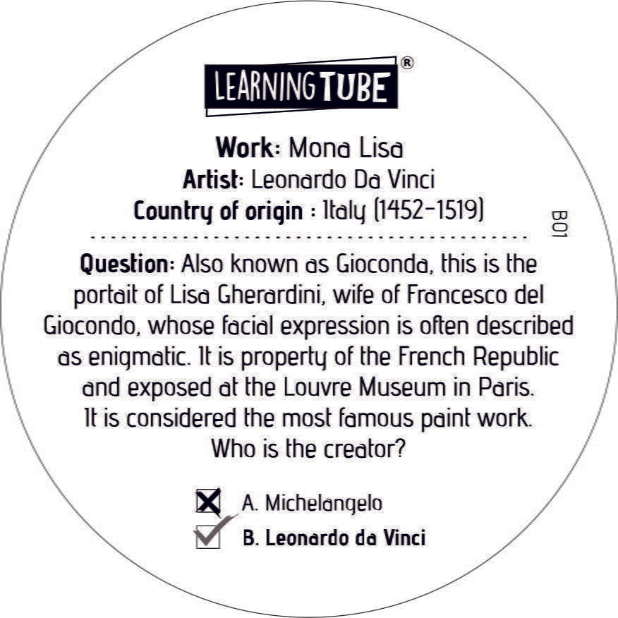 LEARNING TUBE® GAME - THE GREAT ARTISTS OF THE WORLD - K-TOYZ (LT-016)