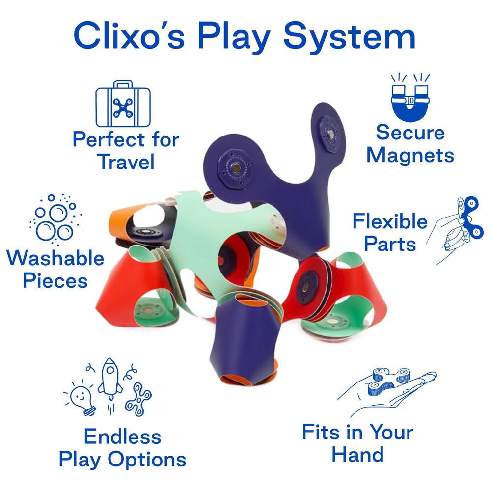CLIXO® JOC MAGNETIC DE CONSTRUIT - TINY & MIGHTY - SPATIUL COSMIC (9 PIESE) - CLIXO (CL-MITY-SP-2)