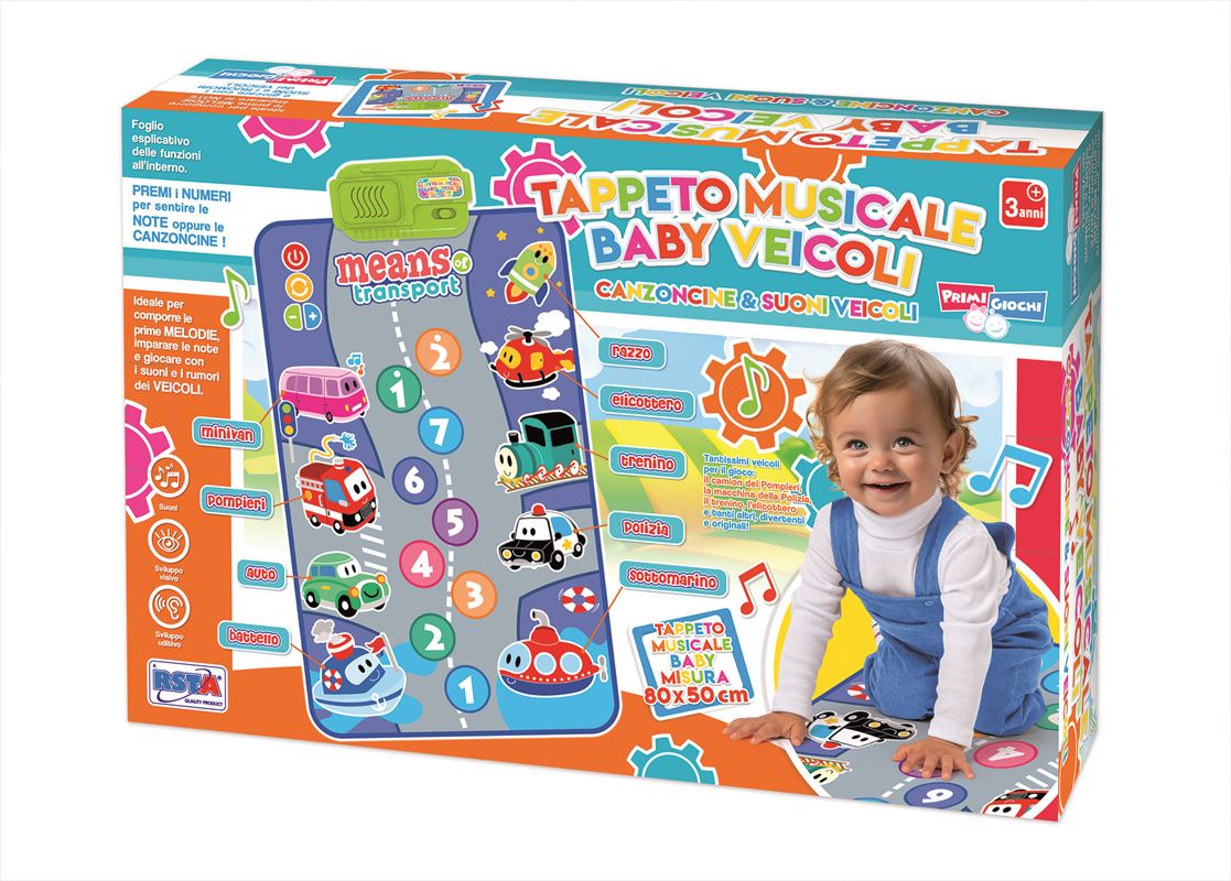 COVORAȘ MUZICAL, 80 X 50CM, CU SUNETE DE VEHICULE - RS TOYS (RS11999)