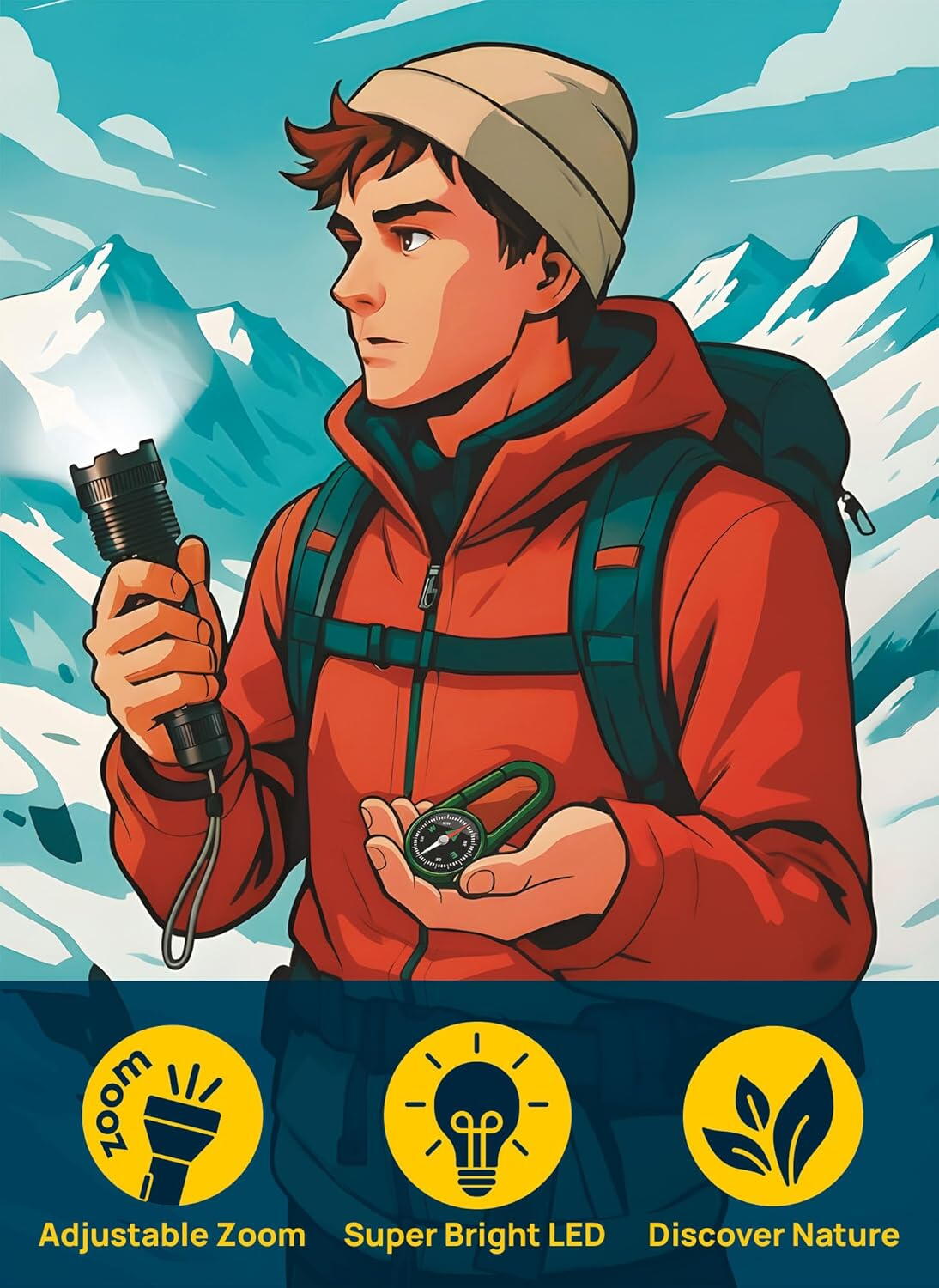 MICUL GENIU EXPLORATOR - LANTERNA & BUSOLA - LISCIANI (L117086)