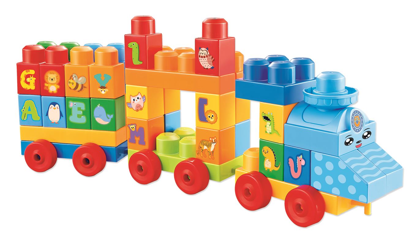 SET DE JOACA TRENULET MAXI, 56 PIESE - RS TOYS (RS12160)