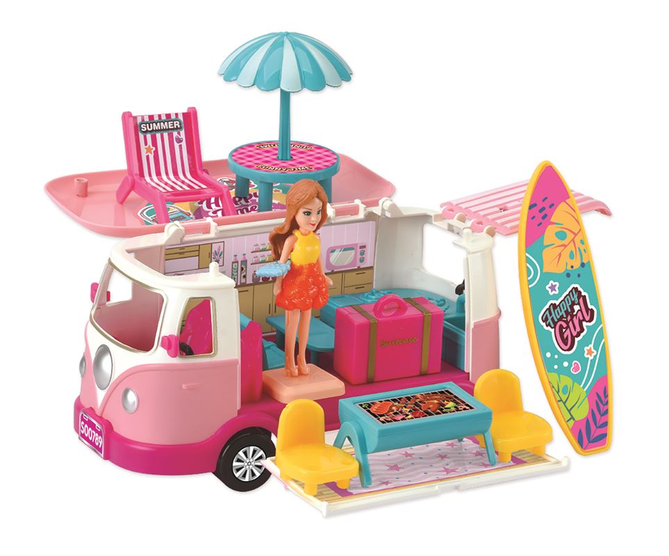 SET DE JOACA PAPUSI MINI CU RULOTA - RS TOYS (RS12182)