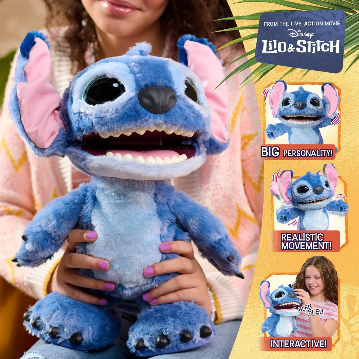DISNEY STITCH - PLUS INTERACTIV, 100+ SUNETE SI REACTII - JAKKS PACIFIC (12284)