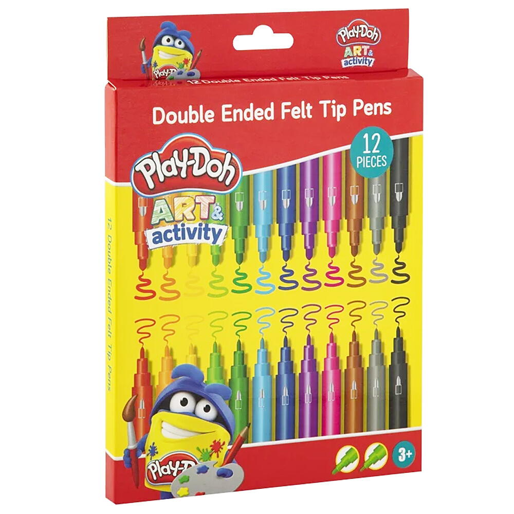 SET OF 12 2-ENDED MARKERS - PLAY-DOH (160004)