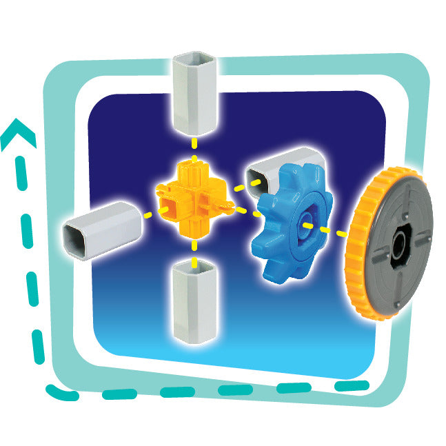 SET DE CONSTRUCTIE 3 IN 1 STEM - ROBOTEL & MASINUTE SANITER - STEM KIDZ (4357)