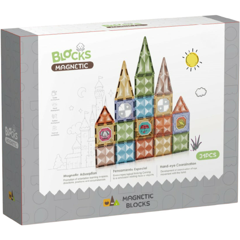 JOC MAGNETIC DIAMOND - 31 PIESE (7.5 CM) - BUFNITEL (CH1200)