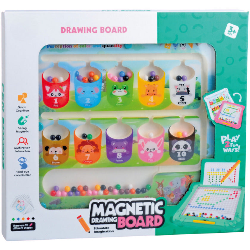 TABLITA DE DESEN 2 IN 1 CU MAGNETI - CULORI SI NUMERE - BUFNITEL (CH1152)