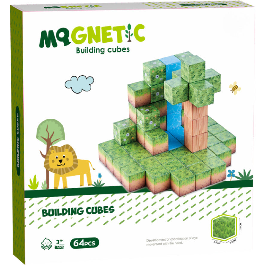 CUBURI MAGNETICE - IN NATURA 64 PIESE (2.5 CM) - BUFNITEL (CH1274)