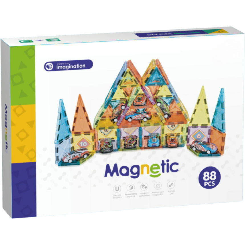 JOC MAGNETIC - PARCAREA MASINUTELOR 88 PIESE (5.5 CM) - BUFNITEL (CH1305)