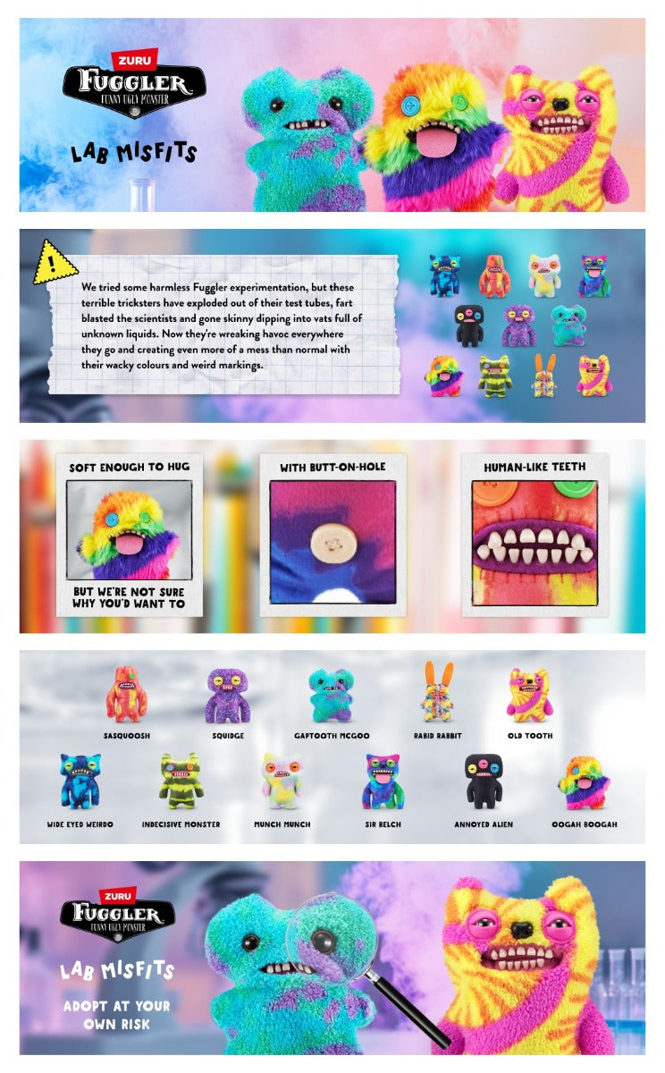 FUGGLER - JUCARIE DE PLUS, 23 CM - CIUDATEII DIN LABORATOR, DIVERSE MODELE - ZURU