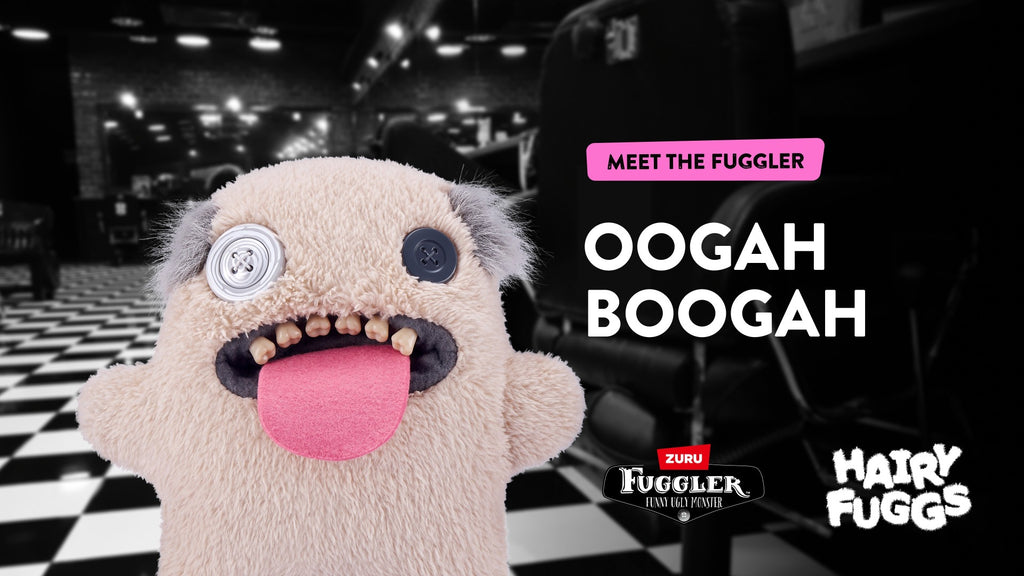 FUGGLER - JUCARIE DE PLUS, 23 CM - CIUDATEII CU PAR, OOGAH BOOGAH - BALDING GREY - ZURU (15727A)