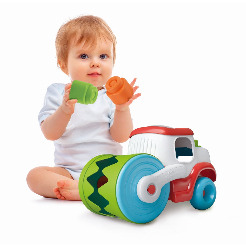 JUCARIE EDUCATIONALA SOFT CLEMMY COMPACTOR DE CUBURI PENTRU DEZVOLTAREA SENZORIALA SI MOTORIE A COPIILOR - CLEMENTONI (CL17495)