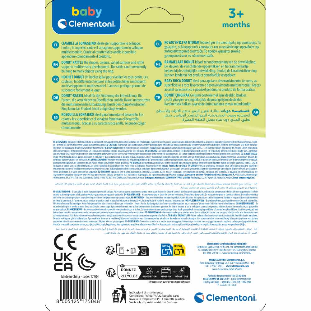 ZORNAITOARE GOGOASA CE CONTRIBUIE LA DEZVOLTAREA MULTISENZORIALA - CLEMENTONI (CL17504)