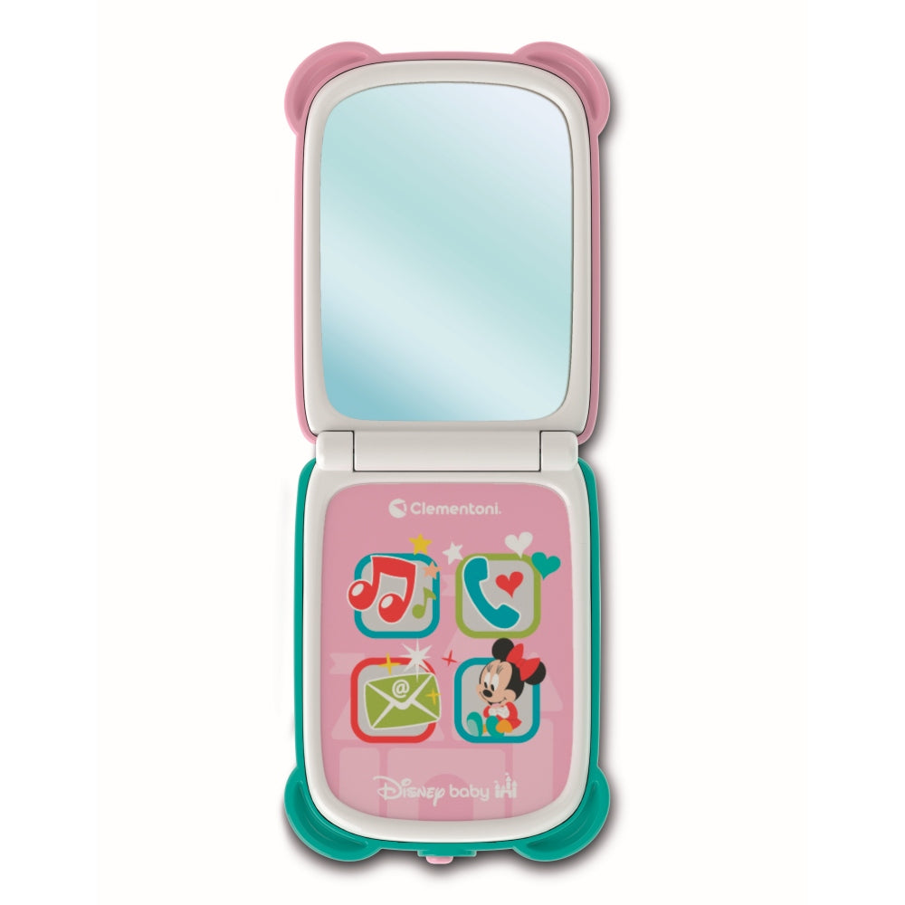 TELEFON FLIP MINNIE MOUSE CARE DEZVOLTA ABILITATILE MOTORII FINE SI SIMTUL TACTIL - CLEMENTONI (CL17515)