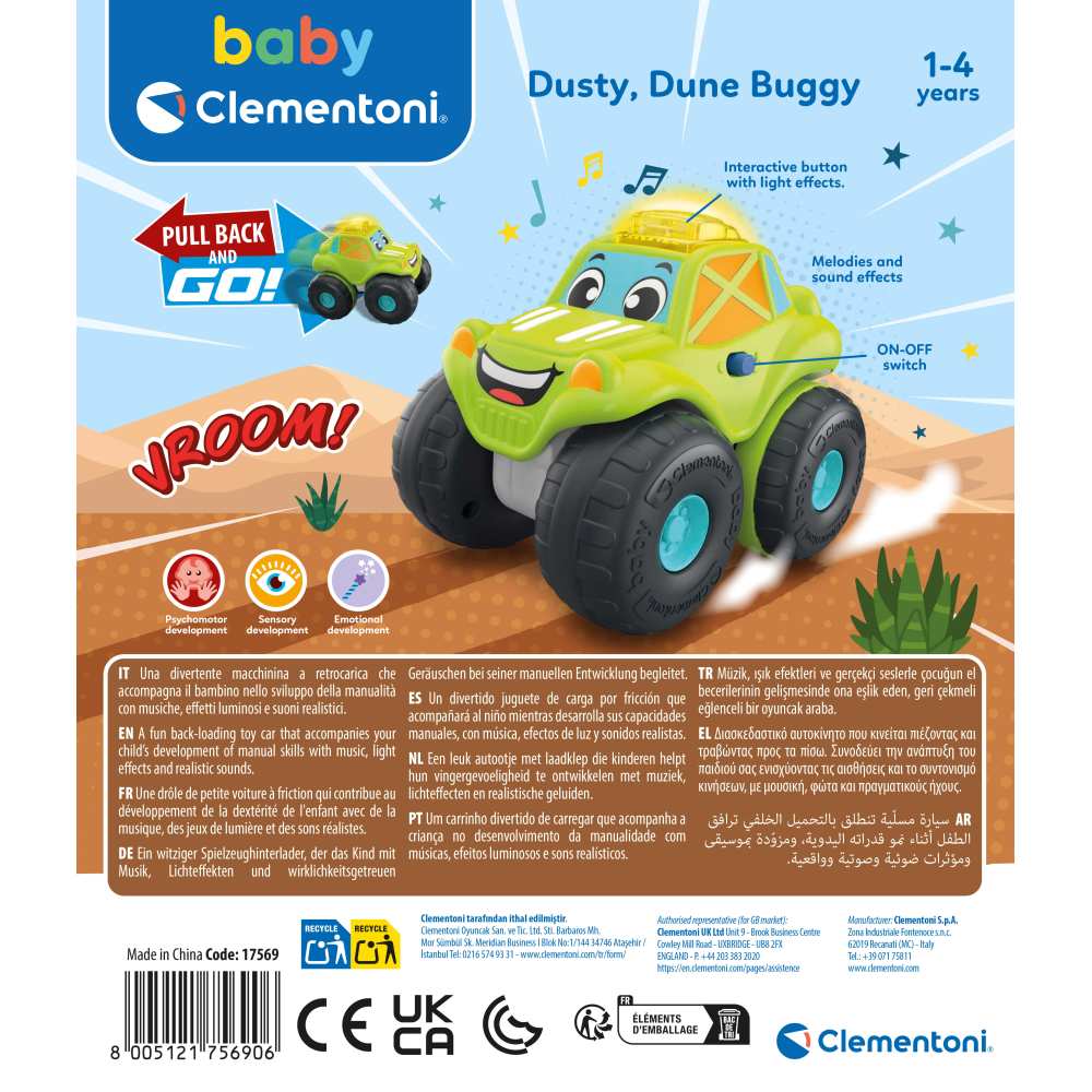 DUSTY MASINUTA INTERACTIVA OFF ROAD PENTRU TEREN NISIPOS - CLEMENTONI (CL17569)