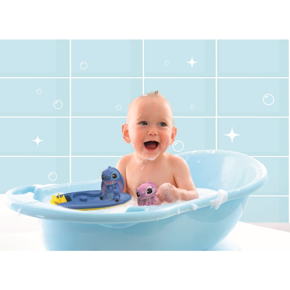PLACA DE SURF PLUTITOARE CU FIGURINE STITCH SI ANGEL - CLEMENTONI (CL17627)