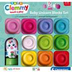 SET DE JOACA EDUCATIONAL SOFT CLEMMY UNICORN CU 10 CUBURI DE CONSTRUCTIE MOI SI LAVABILE - CLEMENTONI (CL17630)