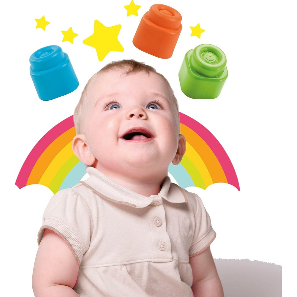 JUCARIE EDUCATIONALA SOFT CLEMMY COS PISICUTA CU CUBURI DE CONSTRUCTIE MOI SI LAVABILE - CLEMENTONI (CL17768)