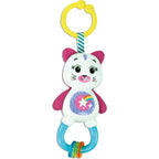 SET CADOU BEBELUSI PENTRU DEZVOLTAREA MULTISENZORIALA CE INCLUDE ZORNAITOARE PISICUTA CHEI PENTRU DENTITIE SI PATURICA DE CONFORT - CLEMENTONI (CL17805)