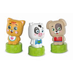 SET DE JOACA EDUCATIONAL SOFT CLEMMY CU ANIMALUTE 6 CUBURI MOI SI CARTICICA - CLEMENTONI (CL17849)