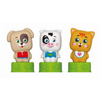 SET DE JOACA EDUCATIONAL SOFT CLEMMY CU ANIMALUTE 6 CUBURI MOI SI CARTICICA - CLEMENTONI (CL17849)