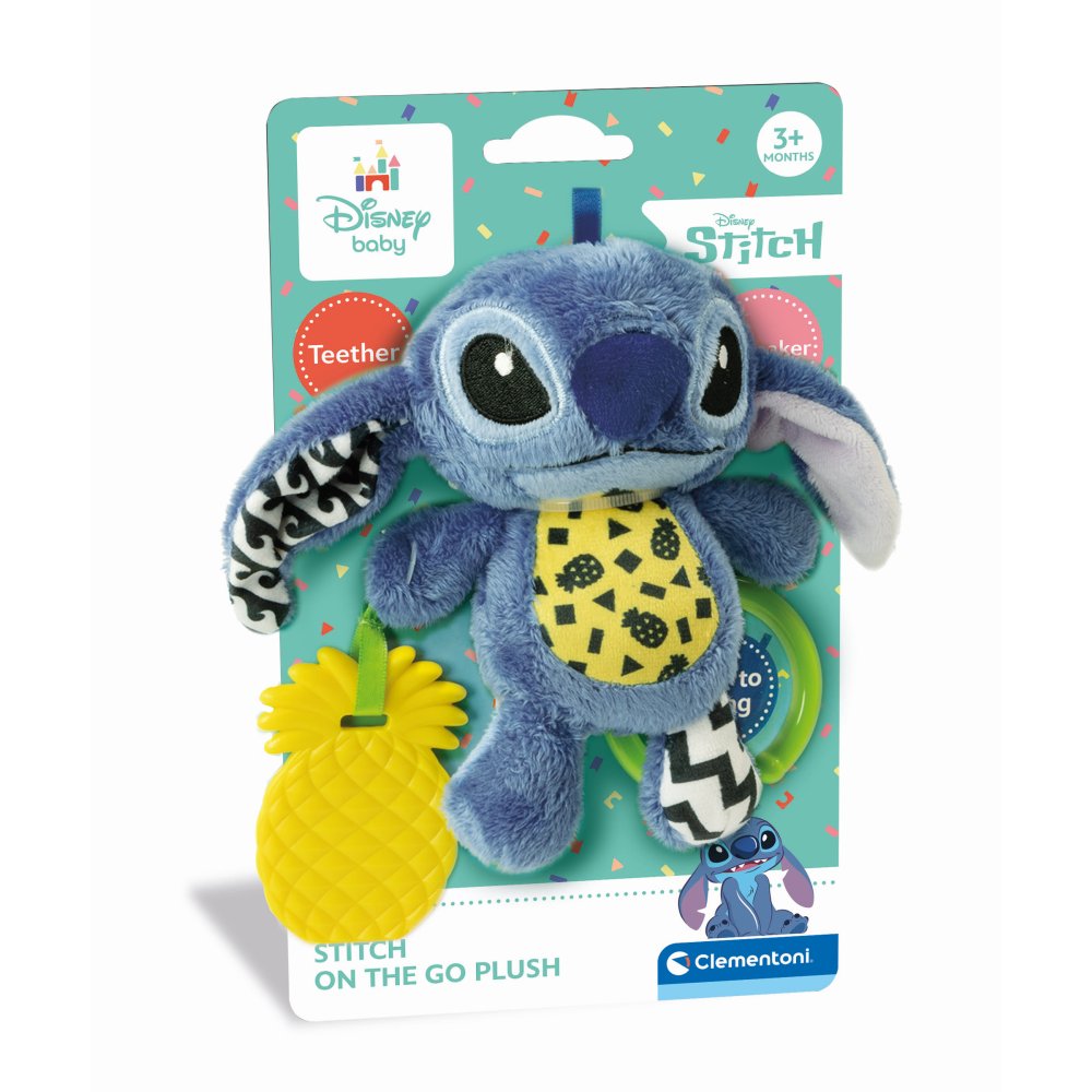 JUCARIE SENZORIALA PLUS DISNEY STITCH CU ZORNAITOARE PENTRU DEZVOLTAREA SIMTURILOR - CLEMENTONI (CL17919)