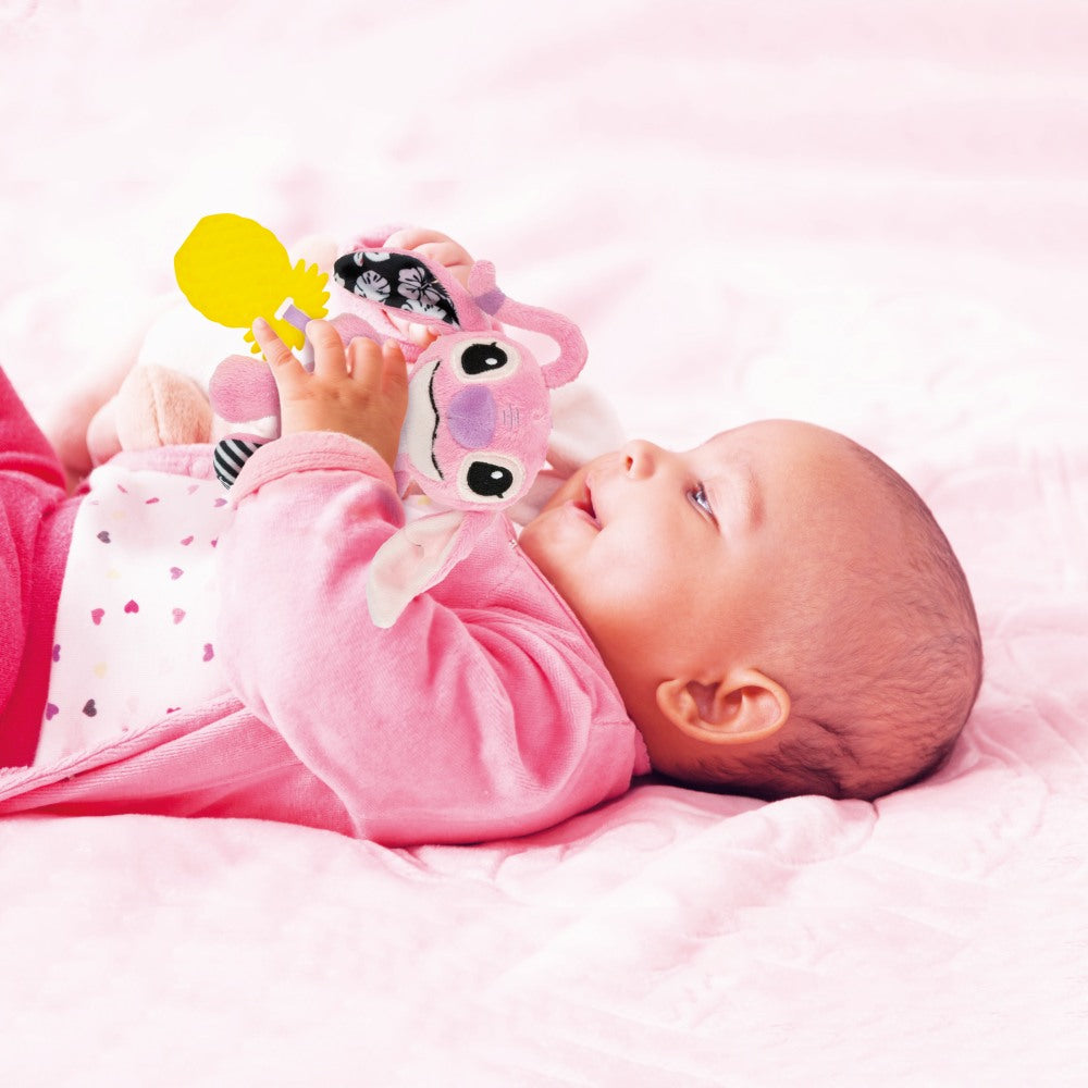 JUCARIE SENZORIALA PLUS DISNEY STITCH ANGEL CU ZORNAITOARE PENTRU DEZVOLTAREA SIMTURILOR - CLEMENTONI (CL17937)