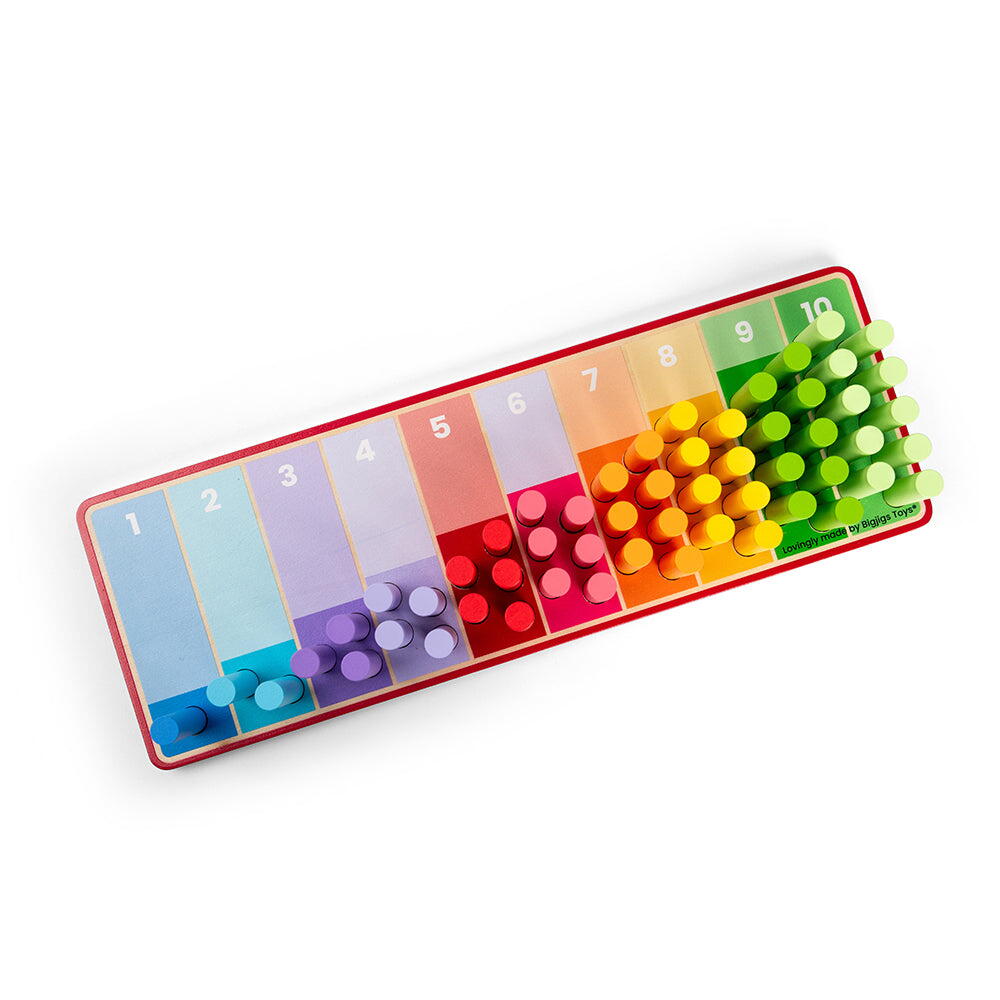 SET BETISOARE DIN LEMN PENTRU NUMARAT - CURCUBEU - BIGJIGS TOYS (36009) - Libelula Vesela - Jucarii