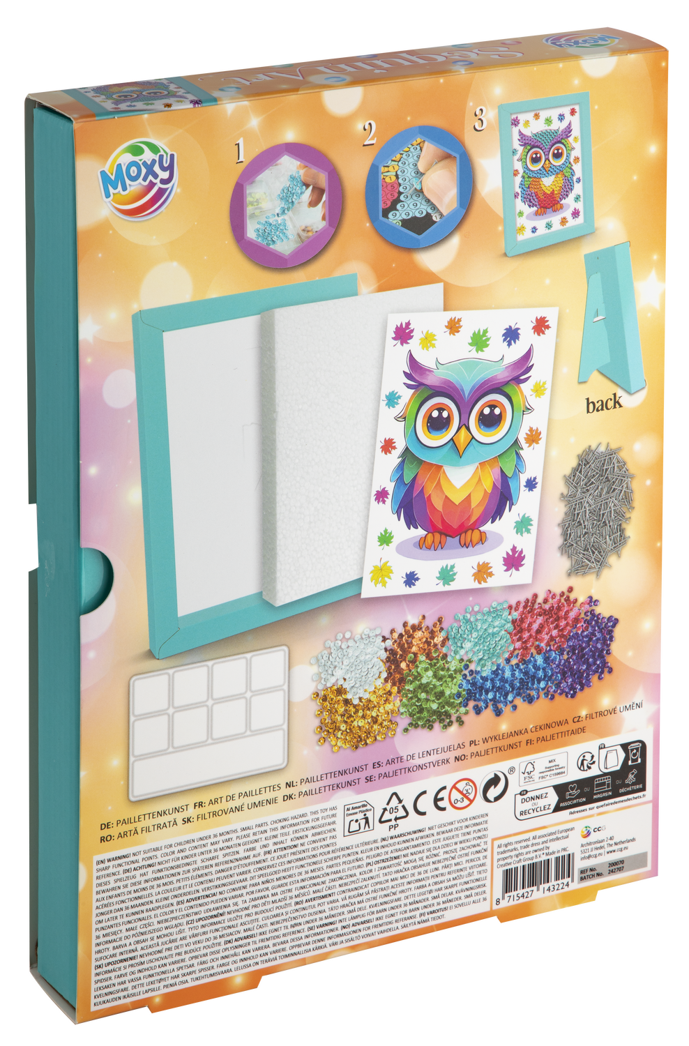 TABLOU CU PAIETE - BUFNITA - MOXY (200070-1)