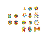 STEAM CONSTRUCTION GAME - MAGIC SHAPES (26 PIECES) - OWL (188D-33)