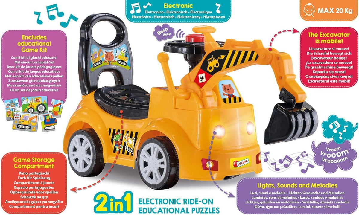 MASINUTA RIDE ON 2 IN 1 - BULDOZER - LISCIANI (L102242)