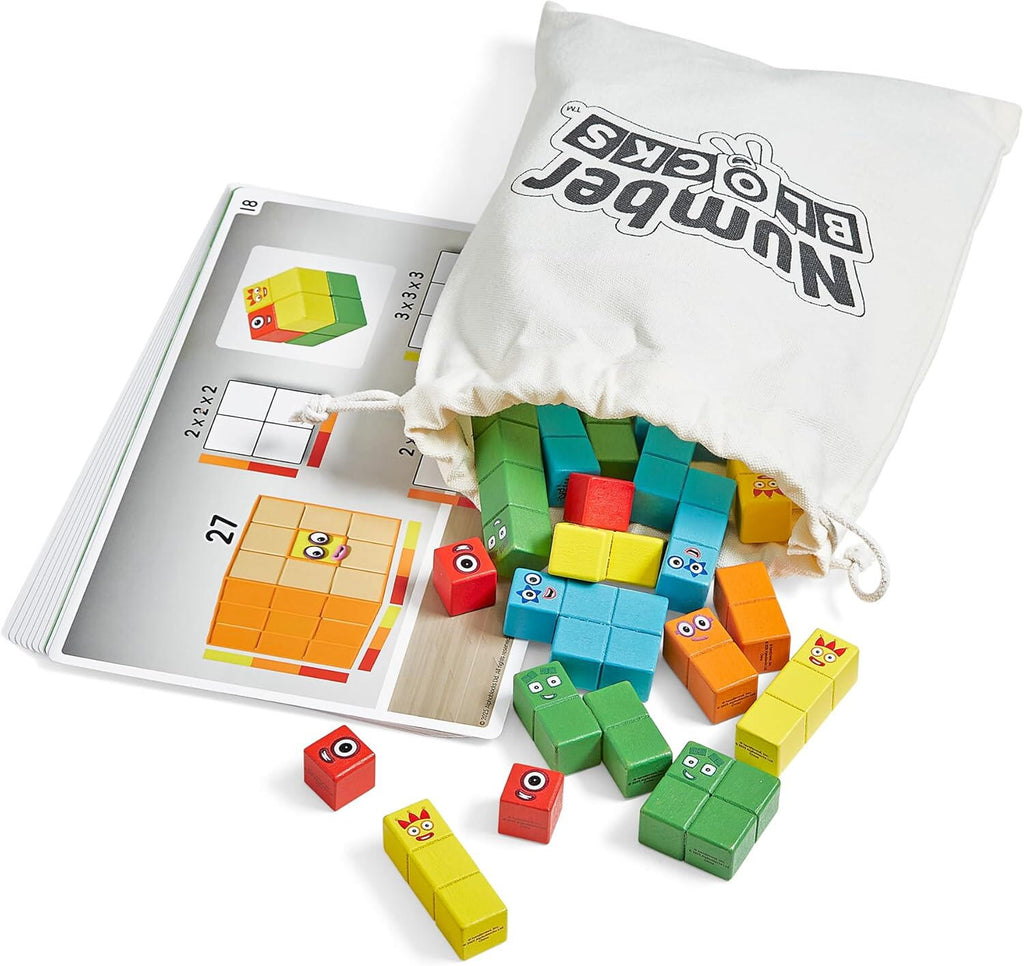 SET ACTIVITATI CU CUBURI DIN LEMN - NUMBERBLOCKS® - HAND2MIND (HM96932-UK)