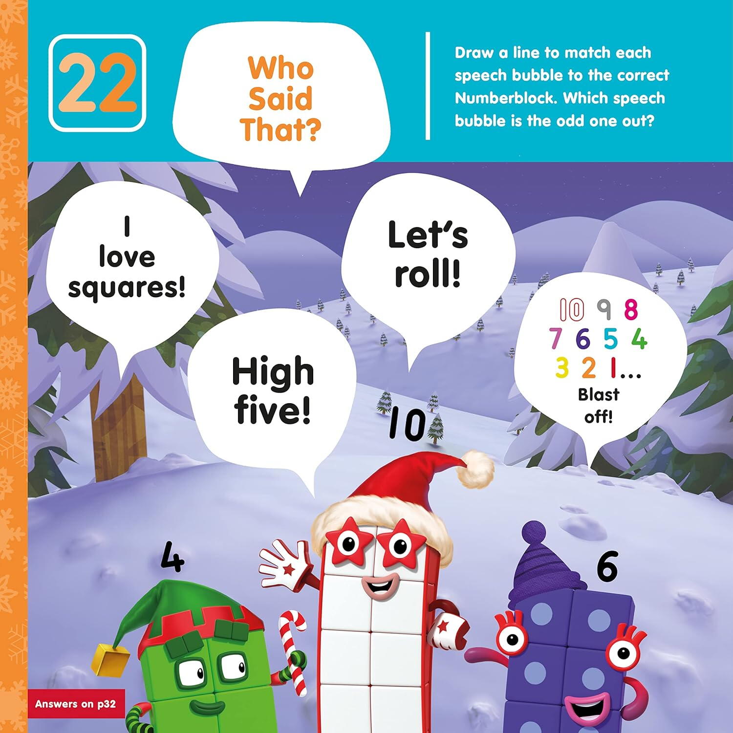 CARTE CU ABTIBILDURI SI ACTIVITATI - MAGIA CRACIUNULUI - NUMBERBLOCKS (9781782269533)