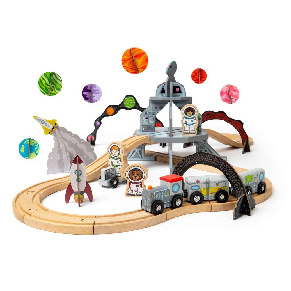 SET TRENULET - AVENTURI IN SPATIU - BIGJIGS TOYS (BJT614)