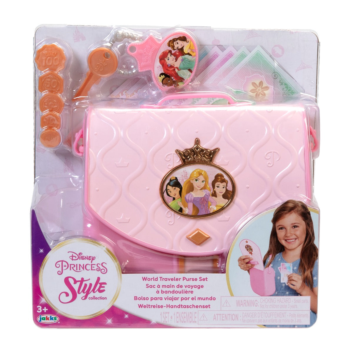 DISNEY PRINCESS - SET GENTUTA DE CALATORIE CU ACCESORII (210274)